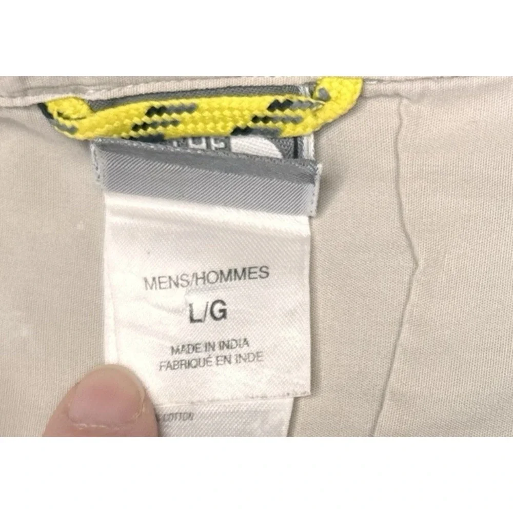 The North Face A5 Series Mens Large Gray Button Down‎ Short Sleeve Shirt